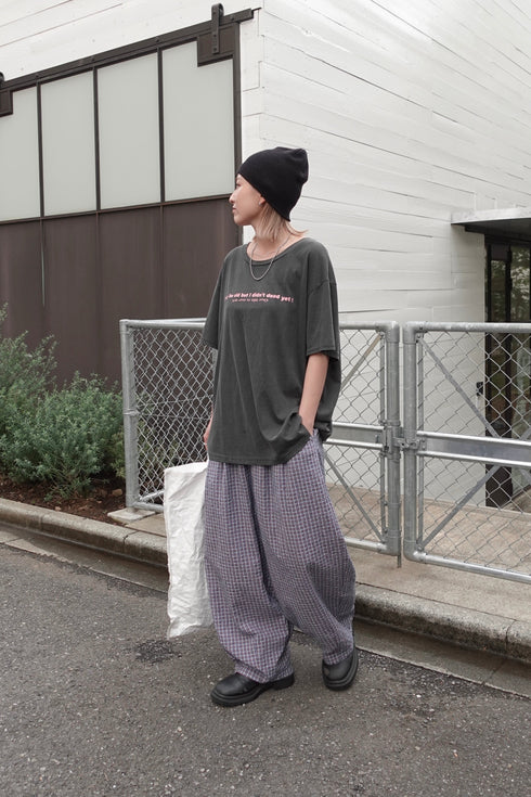 チェックボリュームラフパンツ